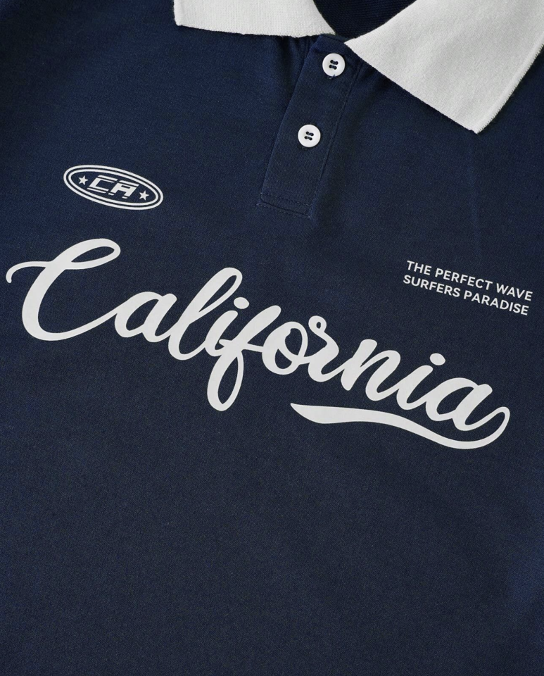 CA vibes ♥ California Loose-fit Polo Shirt 4 Colors
