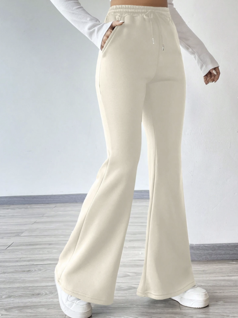 Magic fit♥ High-waist flare fleece pants 4 colors