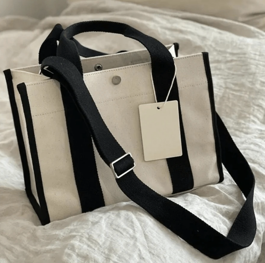 Canvas Shoulder Crossbody Bag with Inner Insert – Versatile & Organized Everyday Tote