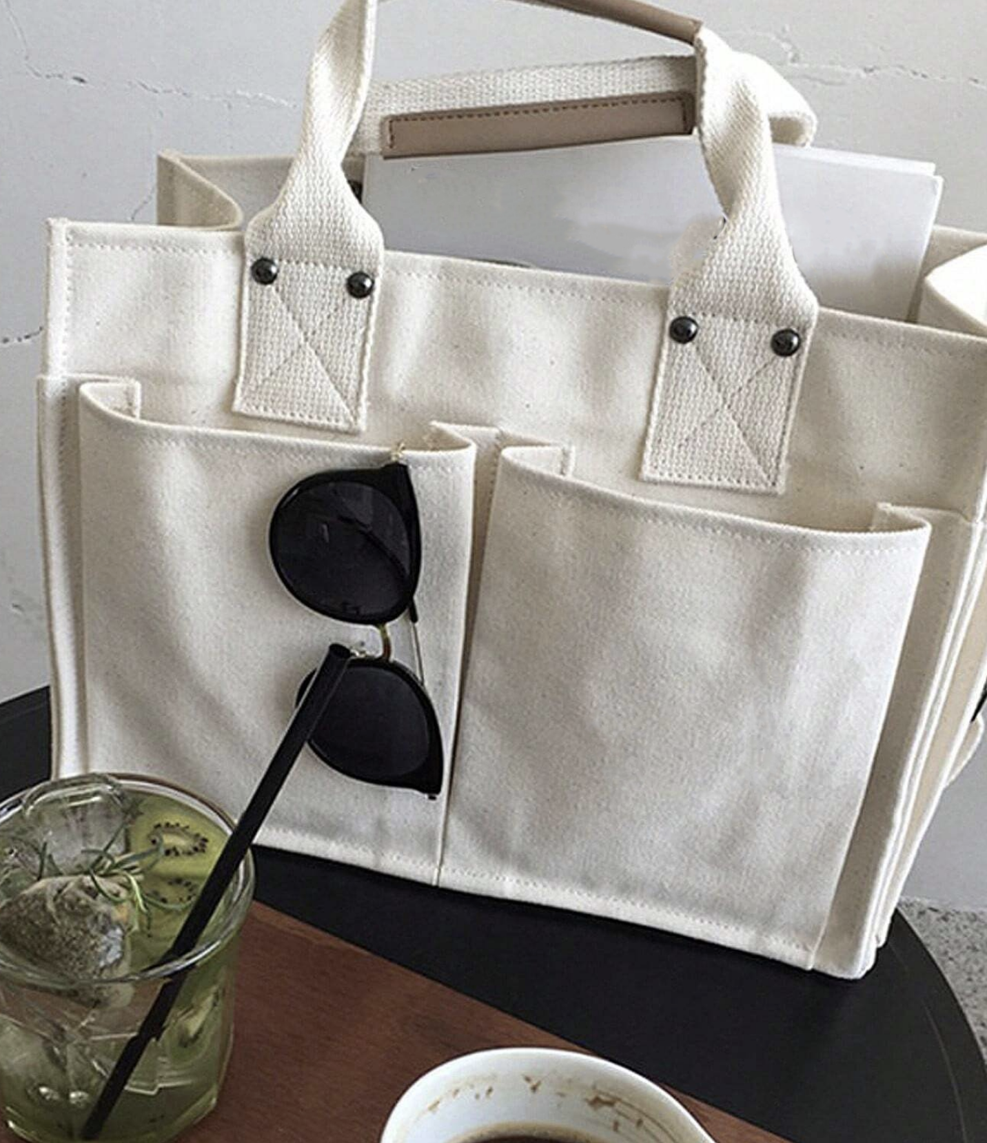 Canvas Tote Shoulder Bag – Convertible Crossbody Bag for Everyday Use