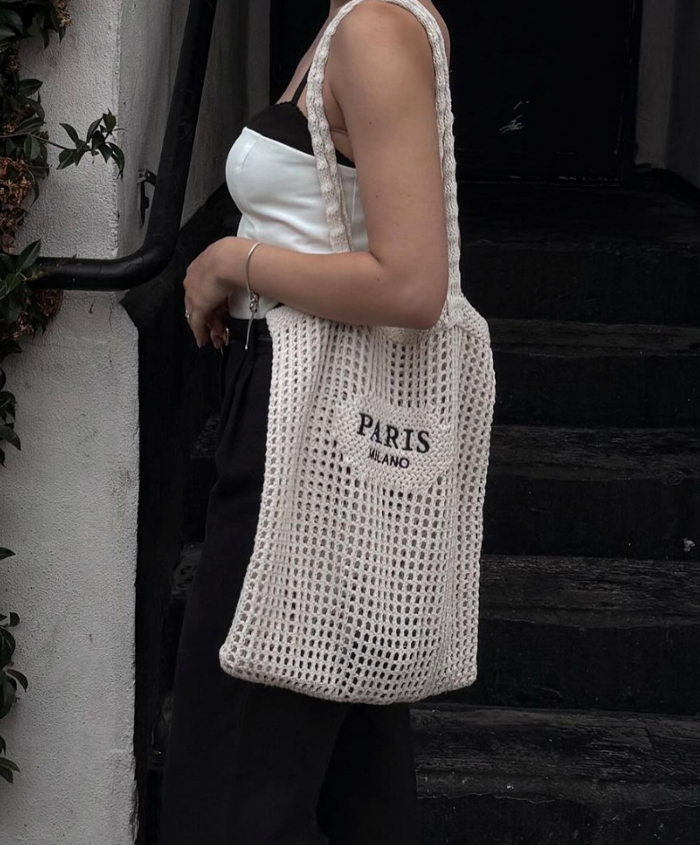 Paris Crochet Tote Bag & Milano Knit Tote Bag – Stylish Handmade Lightweight Bags for Everyday Use