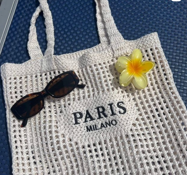 Paris Crochet Tote Bag, Milano Knit Tote Bag