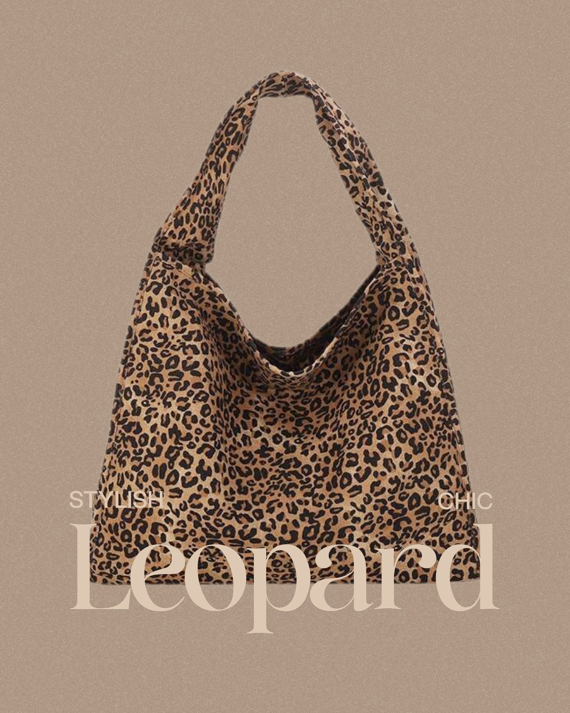 Leopard Large Capacity Shoulder Canvas Bag