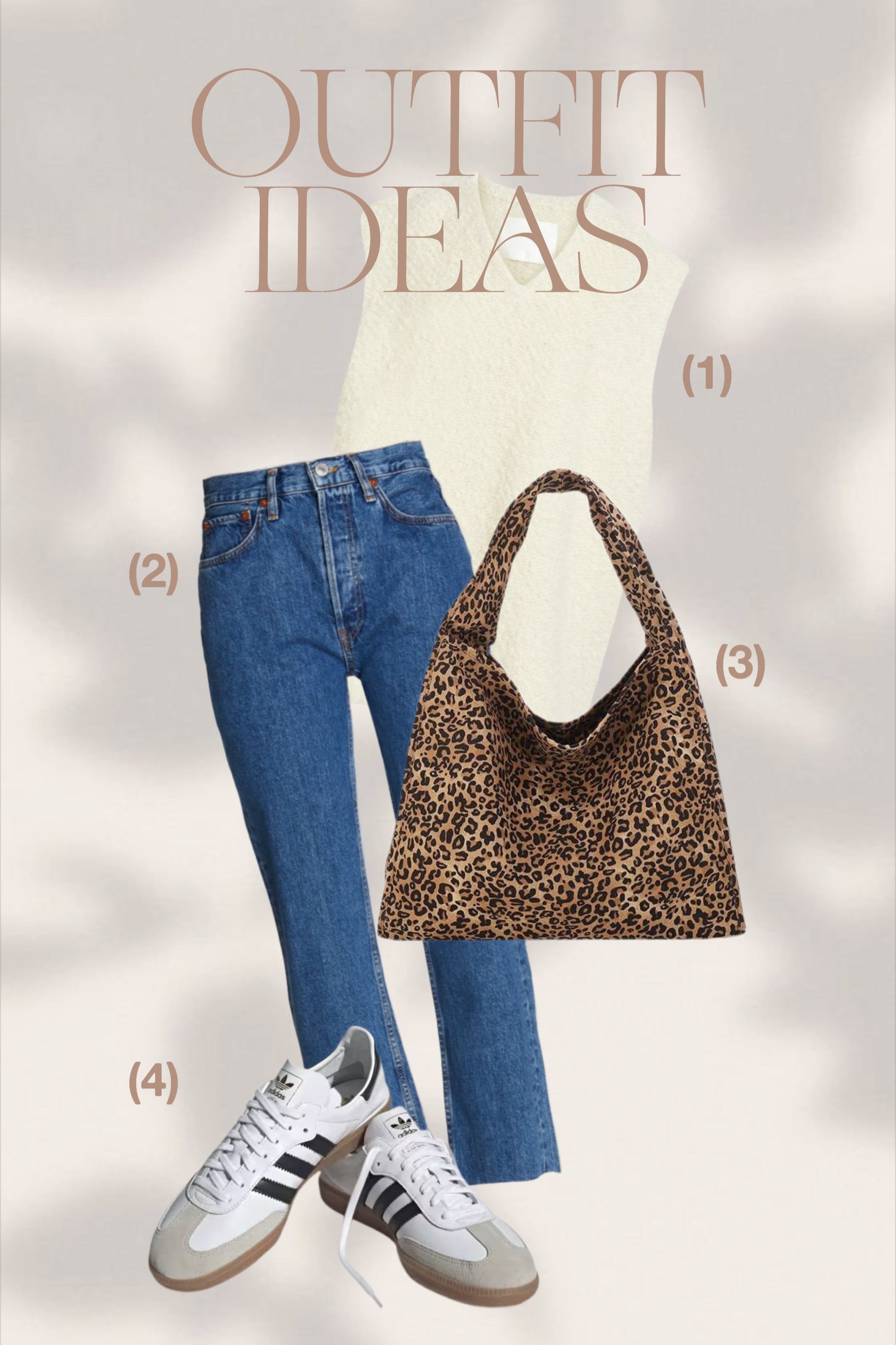 Leopard Large Capacity Shoulder Canvas Bag