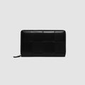 Genuine Leather Woven Zip Around Wallet, Sheepskin Braided Long Wallet for Women, Luxury Clutch