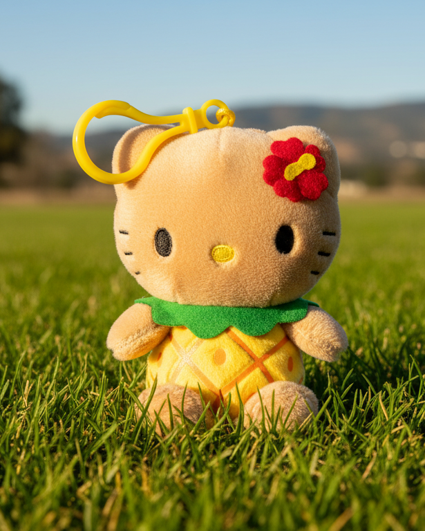 Hello Kitty Hawaii Edition Keychain – Cute Sanrio Hawaiian Keyring Bag Charm Souvenir Gift