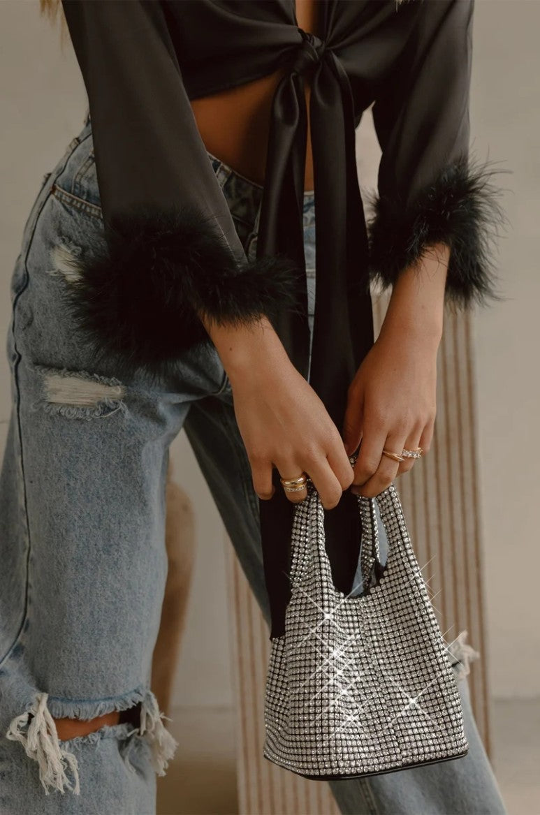 Rhinestone Dumpling Purse 2 Colors