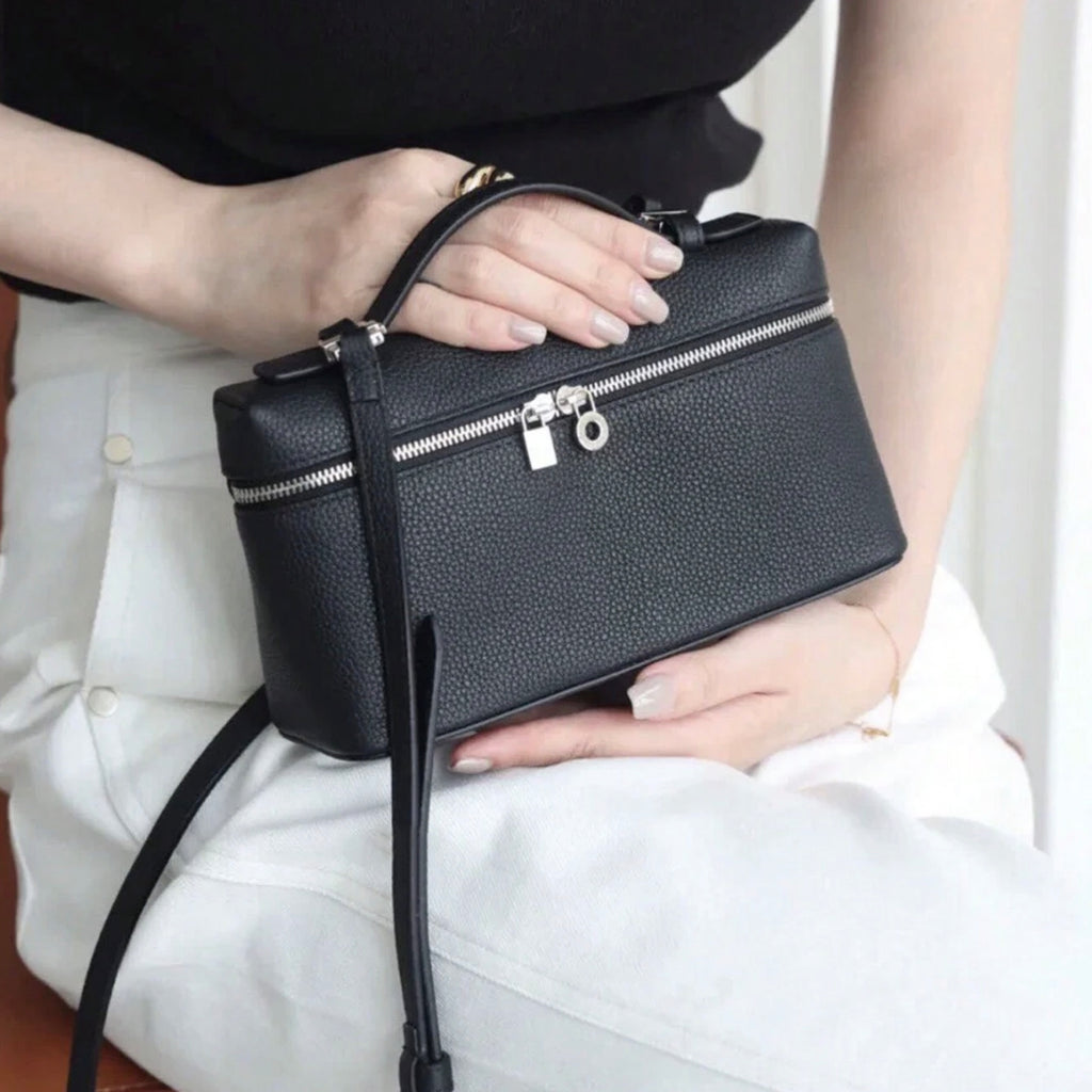 Vegan Leather Crossbody Bag, L19 Top-Handle Shoulder Handbag