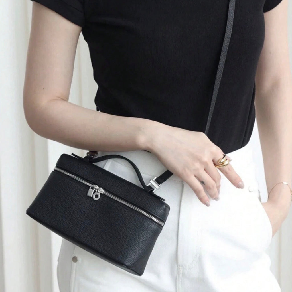 Vegan Leather Crossbody Bag, L19 Top-Handle Shoulder Handbag