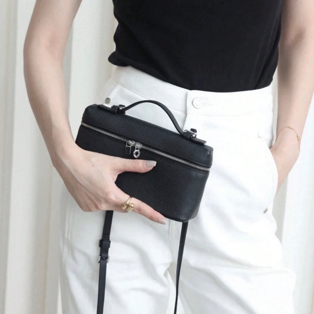 Vegan Leather Crossbody Bag, L19 Top-Handle Shoulder Handbag