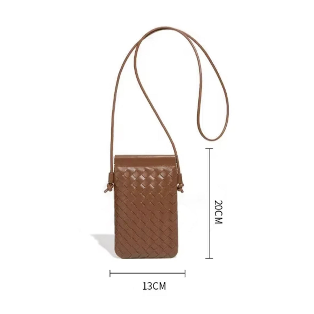 Mini Woven Crossbody Bags for Women, Trendy Vegan Leather Shoulder Bag