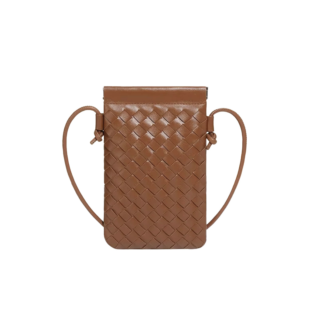 Mini Woven Crossbody Bags for Women, Trendy Vegan Leather Shoulder Bag