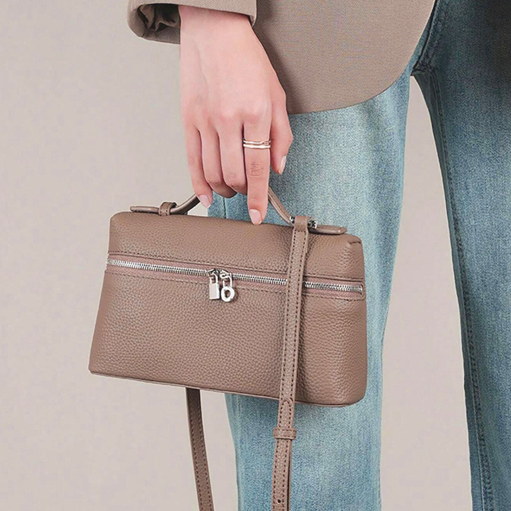 Vegan Leather Crossbody Bag, L19 Top-Handle Shoulder Handbag