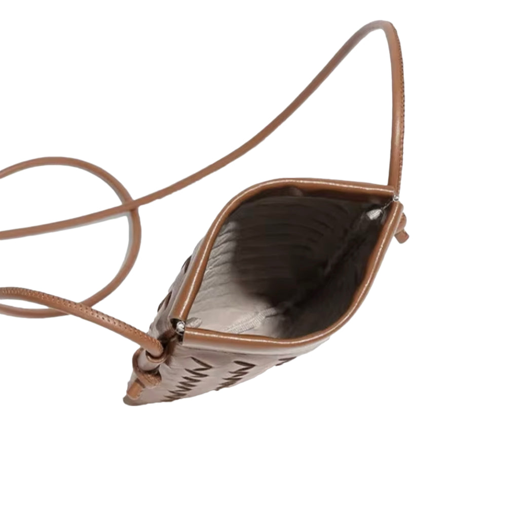 Mini Woven Crossbody Bags for Women, Trendy Vegan Leather Shoulder Bag