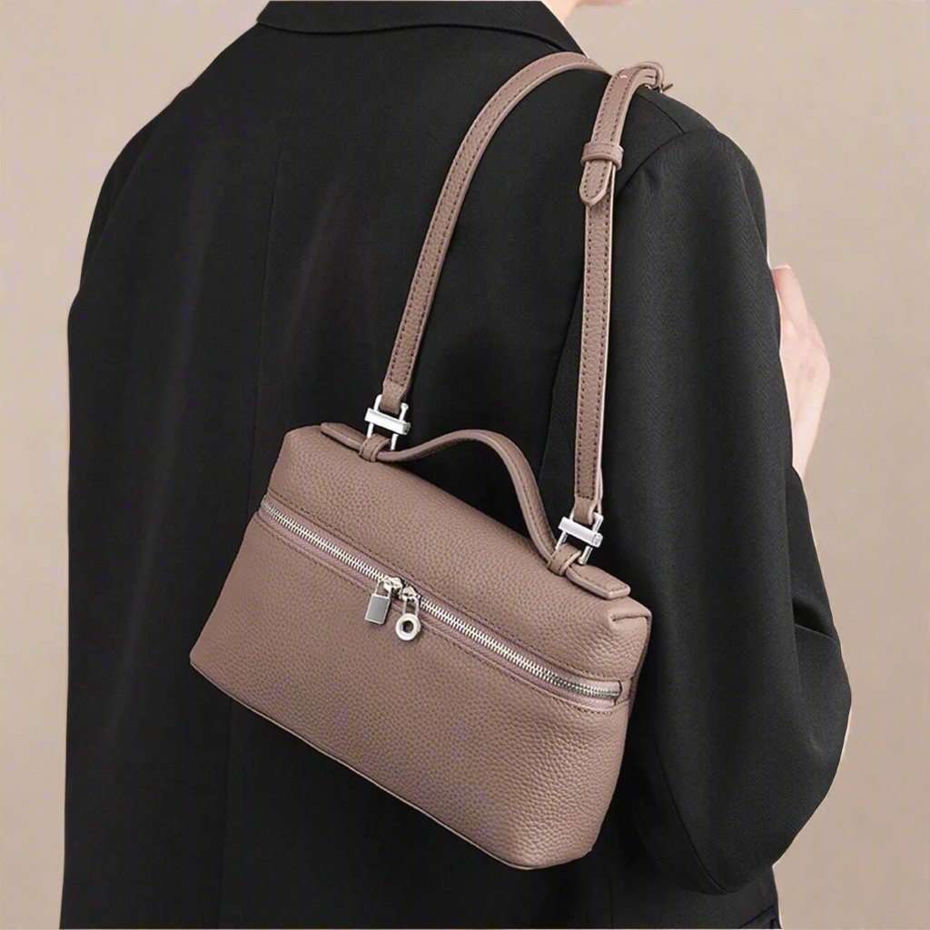 Vegan Leather Crossbody Bag, L19 Top-Handle Shoulder Handbag