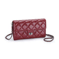 Quilted Genuine Leather Crossbody Bag with Chain Strap
