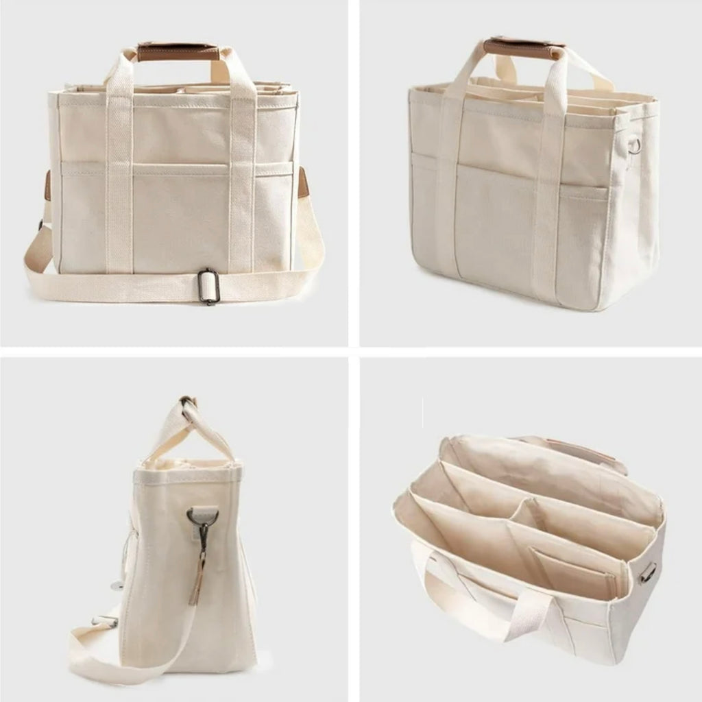 Canvas Tote Bag, Canvas Shoulder Bag-Crossbody