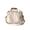 Canvas Tote Bag with Diaper Divider, Convertible Canvas Shoulder Crossbody Bag for Moms & Everyday Use