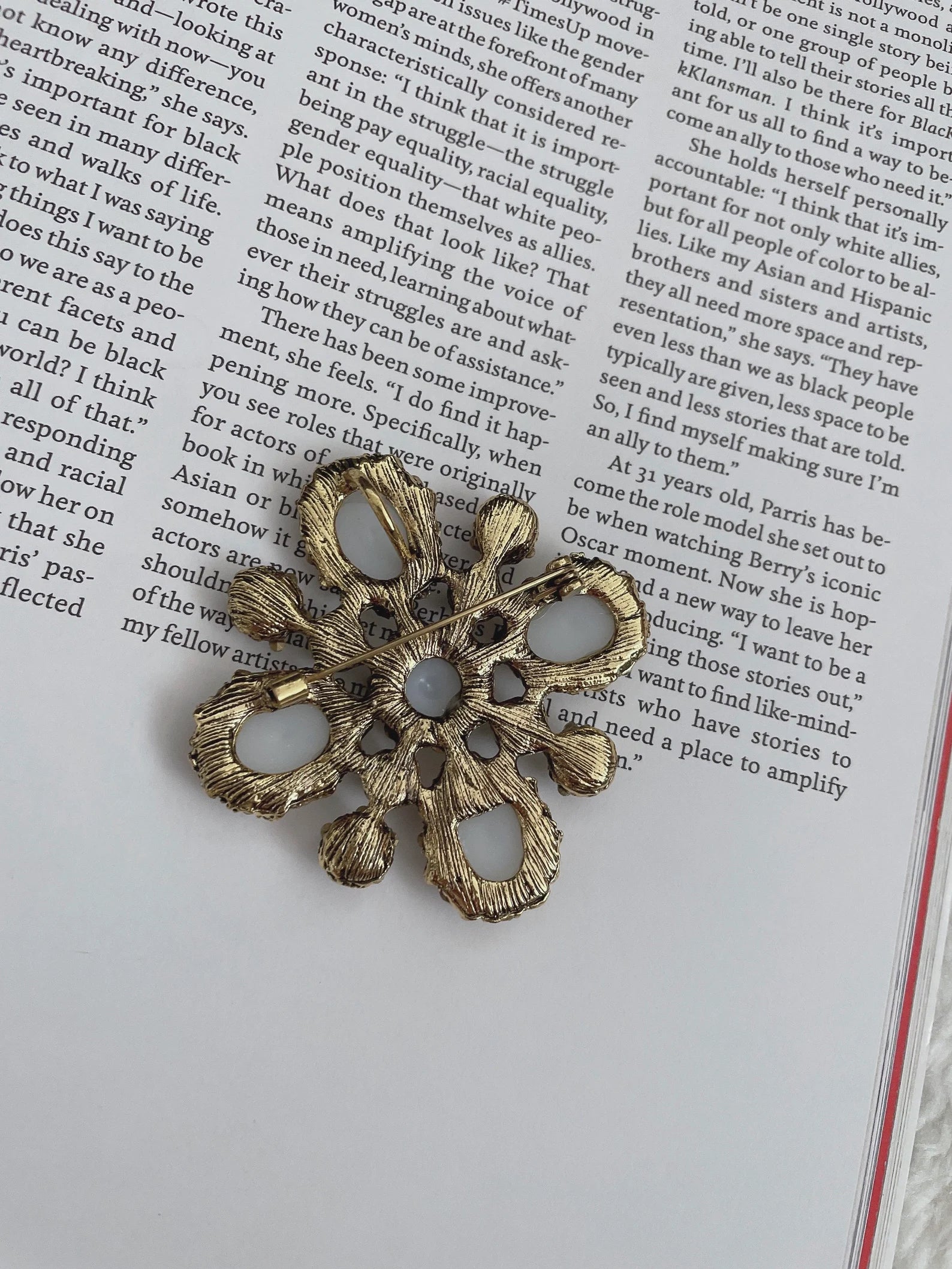 Vintage Style Pearl Brooch