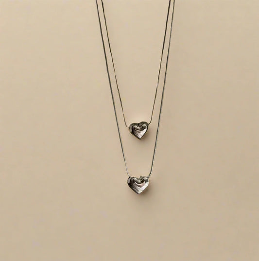 Trendy (Solid)♥ 925 Sterling Silver Heart Necklace (Small)