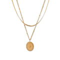 Dainty Star Pendant Necklace, 18K Gold Plated Double Layer Chain, 16-22 Inch Adjustable Length, Stainless Steel Minimalist Jewelry