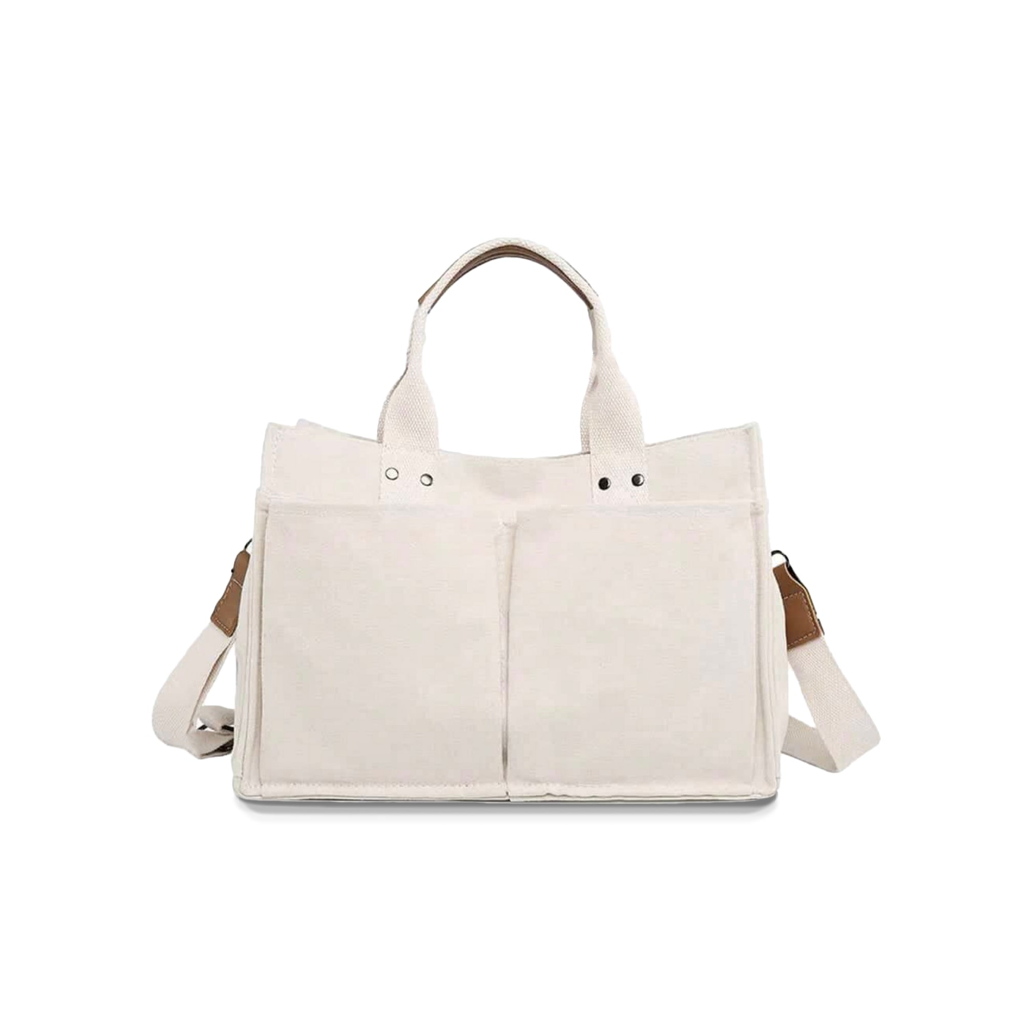 Canvas Tote Shoulder Bag – Convertible Crossbody Bag for Everyday Use