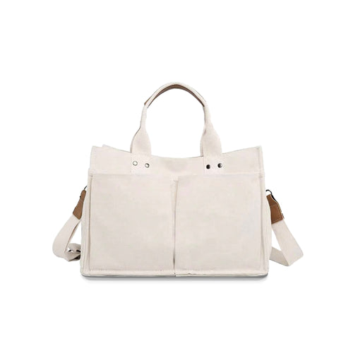 Canvas Tote Shoulder Bag – Convertible Crossbody Bag for Everyday Use