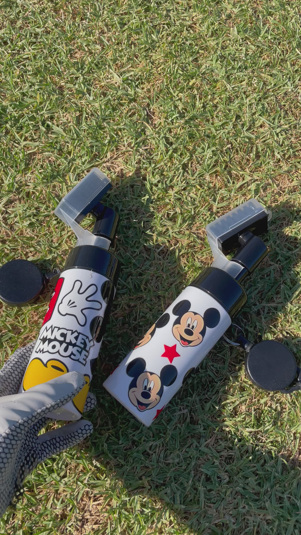 Disney Mickey Golf Club Brush Cleaner with Retainer Clip and Squeeze Water Bottle