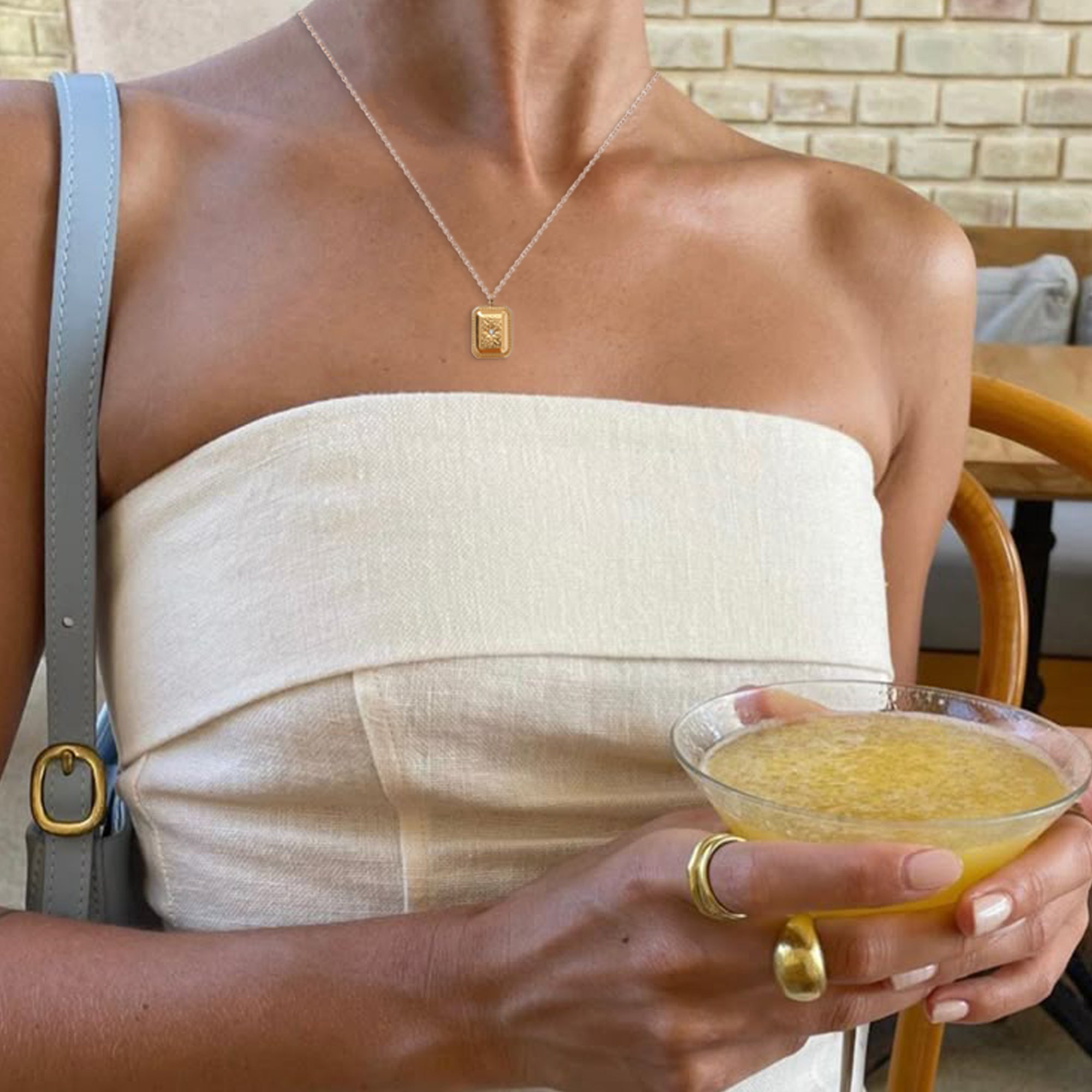 18K Gold Plated Starburst Necklace for Women, Stainless Steel, Non-Tarnish, Scratch-Resistant, Dainty Gold Pendant Necklace, Everyday Jewelry, Gift for Her