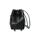 Woven Vegan Leather Pouch Crossbody Bag, Braided Bucket Shoulder Bag
